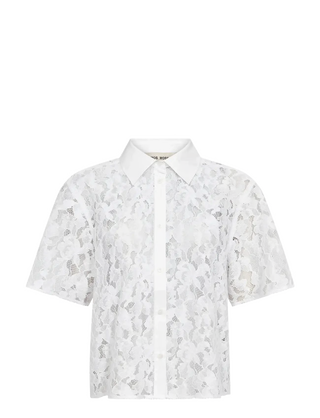 MMLia River SS Lace Shirt - White