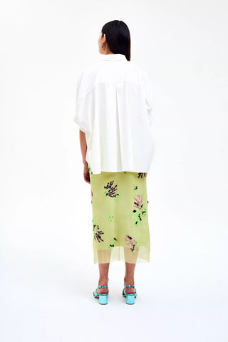 SAPE blouse korte mouwen -wit